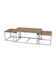 Lot De 3 Tables Basse La Casa Blanca En Bois Atmosphera