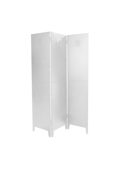 Paravent En Métal Industriel Blanc Five