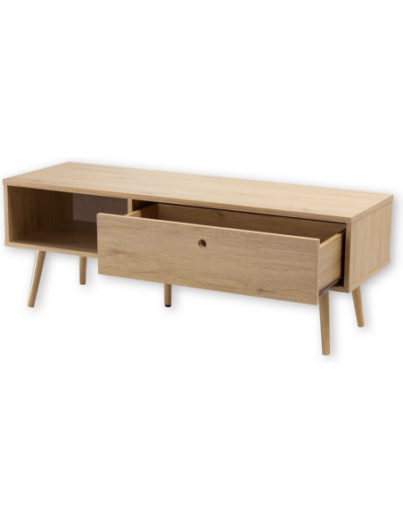 Meuble TV Avec 1 Tiroir Osaka Beige Atmosphera