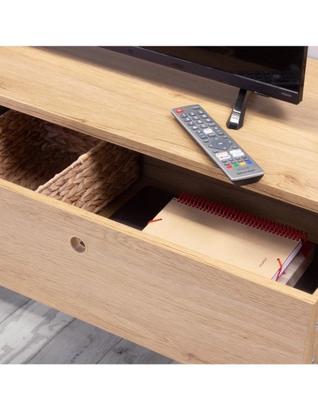 Meuble TV Avec 1 Tiroir Osaka Beige Atmosphera
