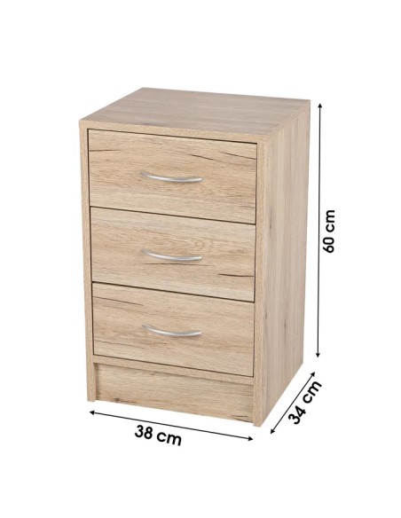 Meuble Avec 3 Tiroirs Pratik Beige Five