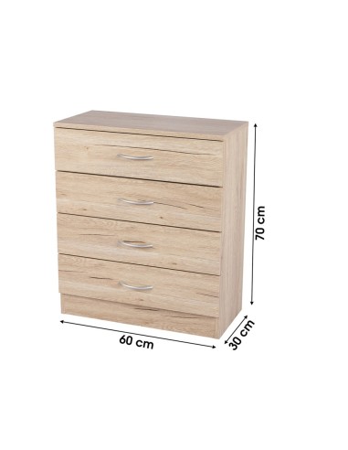 Meuble Avec 4 Tiroirs Pratik Beige Five