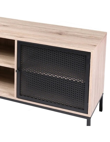 Meuble Tv En Bois Avec Grillage Soho Marron Five