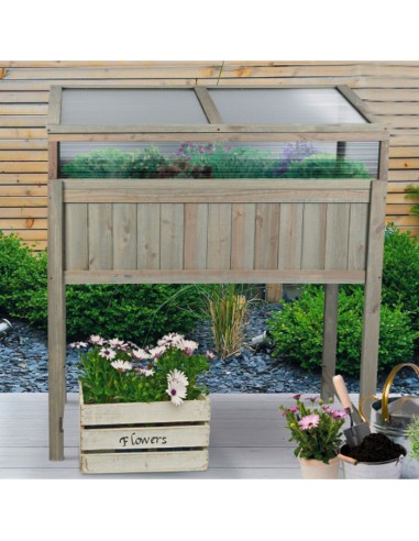 Mon Jardin Carre Potager Avec Serre En Bois Five