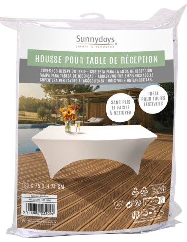 Housse Pour Table De Réception Blanc Five