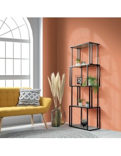 Bibliothèque 5 Niveaux Design Colorado Noire Atmosphera 2