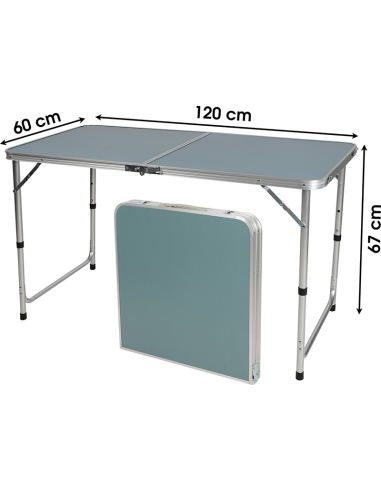 Table De Camping Pliable En Aluminium Bleu Five