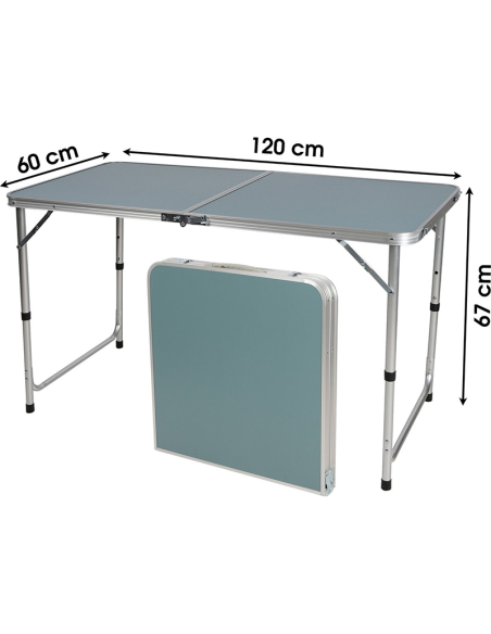 Table De Camping Pliable En Aluminium Bleu Five