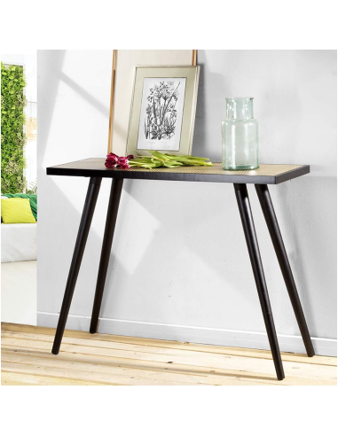 Console Décoré En Bois Motif Chevron Chelsea Atmosphera