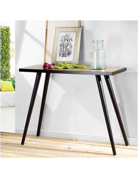 Console Décoré En Bois Motif Chevron Chelsea Atmosphera