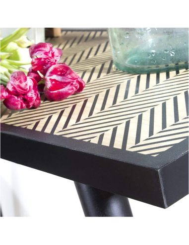Console Décoré En Bois Motif Chevron Chelsea Atmosphera