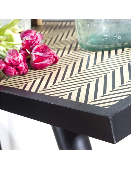 Console Décoré En Bois Motif Chevron Chelsea Atmosphera