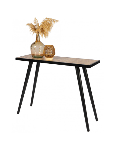 Console Décoré En Bois Motif Chevron Chelsea Atmosphera