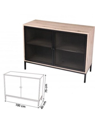 Buffet 2 Portes En Bois Et Métal Soho Atmosphera