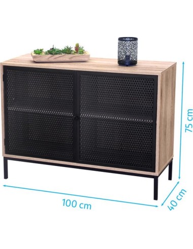 Buffet 2 Portes En Bois Et Métal Soho Atmosphera