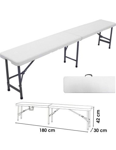 Banc De Réception De Jardin Pliable Blanc Five