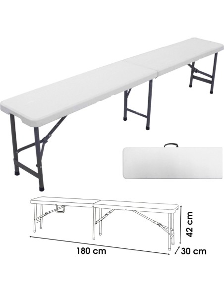 Banc De Réception De Jardin Pliable Blanc Five