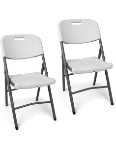 Lot De 2 Chaises Pliables De Réception Gris Five