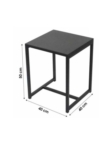 Table D'appoint En Métal Madison Noire Five