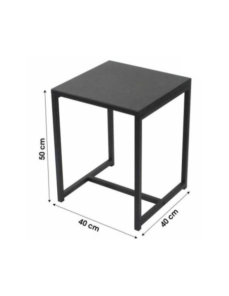 Table D'appoint En Métal Madison Noire Five