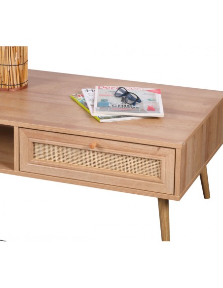 Table Basse Avec 1 Tiroir Bali Beige Atmosphera