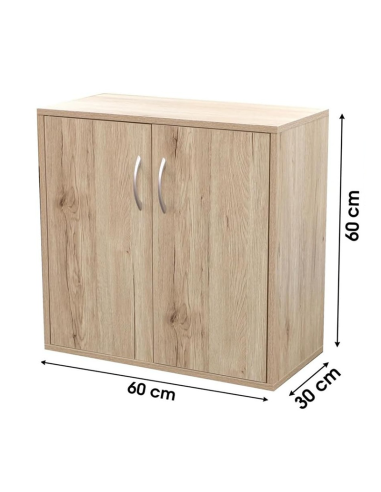 Armoire De Bureau 3 Étagères Avec 2 Portes Pratik Beige Five