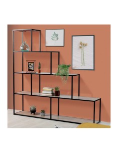 Bibliothèque 5 Niveaux Design Colorado Noir Five 2