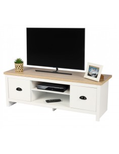 Meuble TV Design Colonial Virginia Blanc Atmosphera