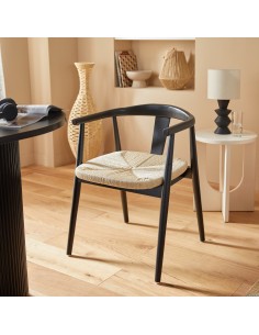 Fauteuil De Dîner En Bois Yamato Noir Atmosphera 2