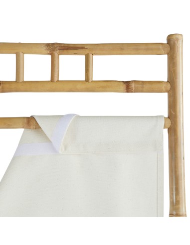 Paravent En Bambou Et Tissu Kalel Beige Atmosphera