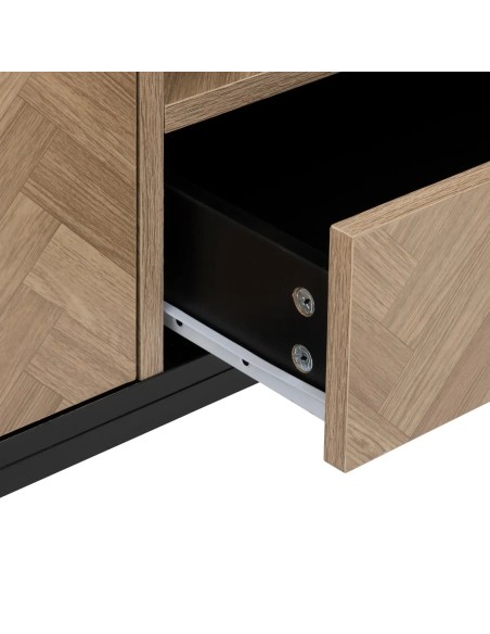 Meuble TV Chevrons Noir Five