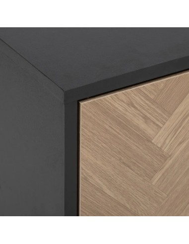 Meuble TV Chevrons Noir Five