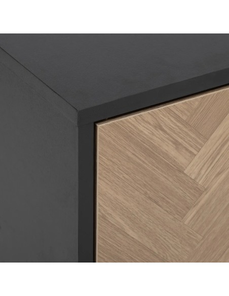 Meuble TV Chevrons Noir Five