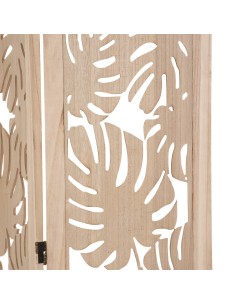 Paravent Palm H165 En Bois De Paulownia Beige Atmosphera 2