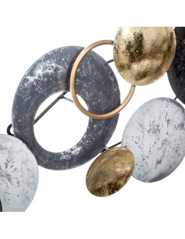 Décoration Mural En Métal Rond Lali Gris Atmosphera