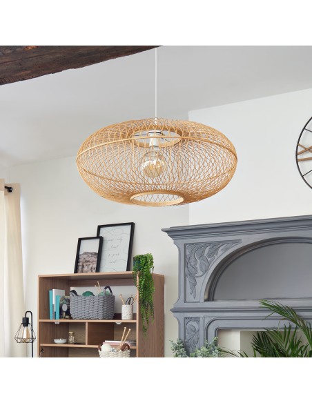 Suspension En Bambou Loren D60 Naturel Atmosphera