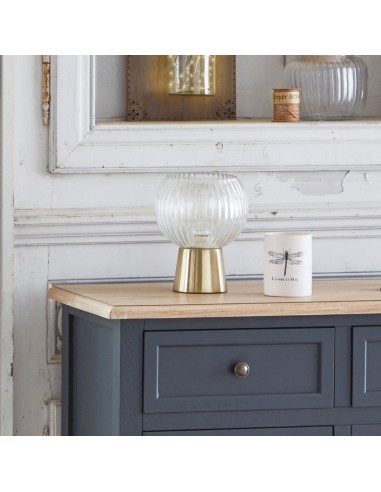 Lampe à poser En Verre Laye H19,5 Doré Atmosphera