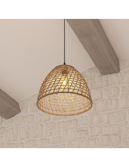 Suspension cône Jada D35 jonc Beige Atmosphera