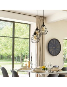 Suspension Filaire En Métal Kaore Noir Atmosphera 2