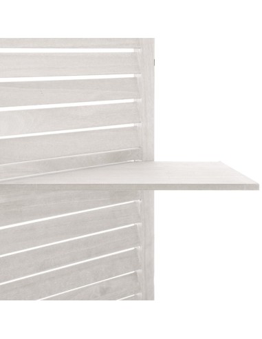 Paravent 3 Volets Avec 3 Étagères En Bois Tiam Blanc Atmosphera