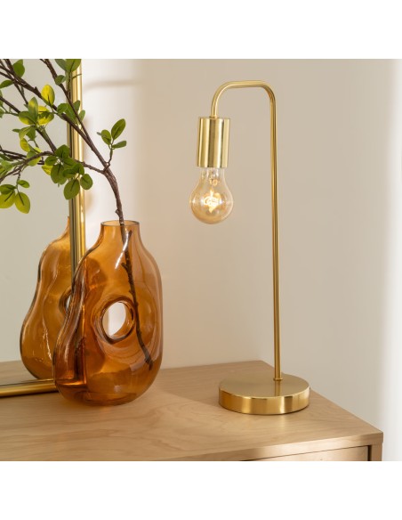 Lampe à poser Droite Keli H45 Doré Atmosphera