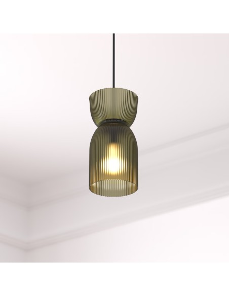 Suspension Ancel D14 En Verre Vert Atmosphera