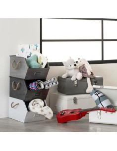 Lot de 2 cantines en métal Blanc Atmosphera For Kids 2