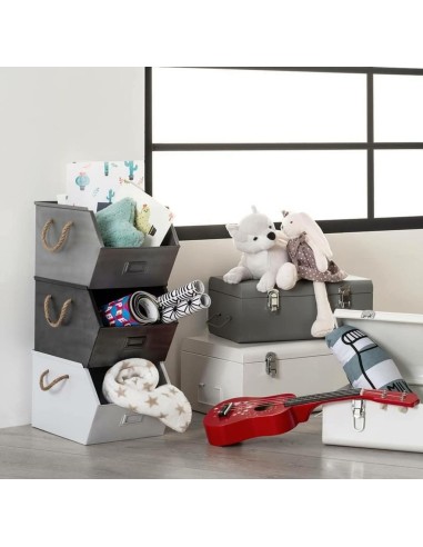 Lot de 2 cantines en métal Blanc Atmosphera For Kids