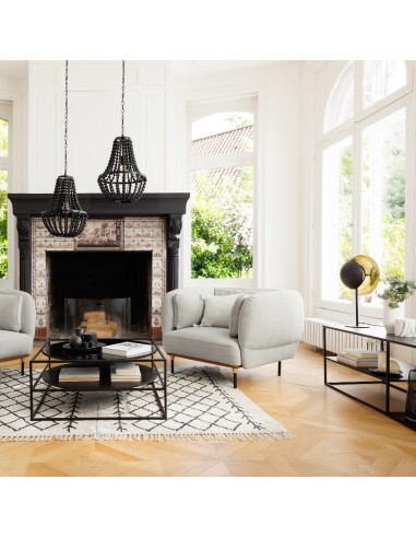 Lampe Droite Estée H57 Noir Doré Atmosphera