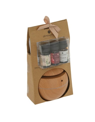Coffret Diffuseur Et Avec 3 Senteurs Giro Marron Atmosphera