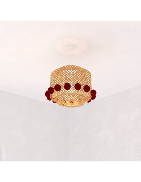 Suspension Pompons Liby D28 Beige Atmosphera For Kids