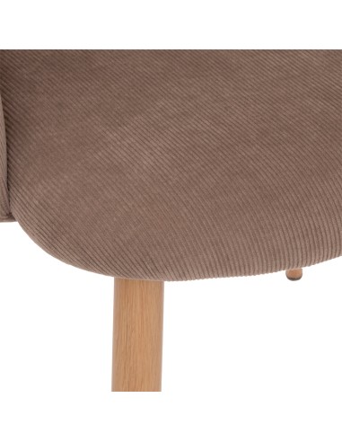 Lot De 4 Chaises Céleste Pieds Imitation Hêtre Taupe Atmosphera