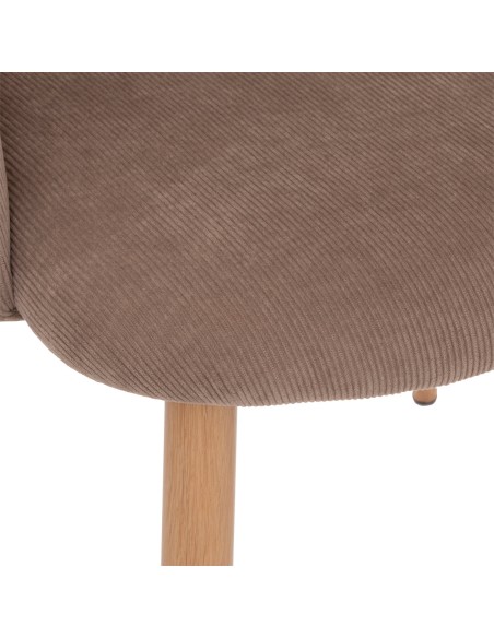 Lot De 4 Chaises Céleste Pieds Imitation Hêtre Taupe Atmosphera