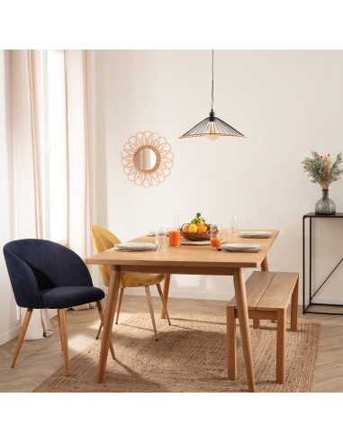 Lot De 4 Chaises Céleste Pieds Imitation Hêtre Taupe Atmosphera